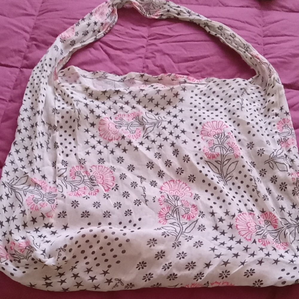 Free People Floral Pink and White Women's Tote/Shopping Bag
